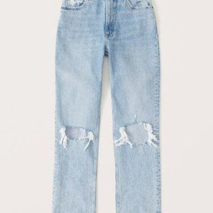Abercrombie Curve Love 90s Ultra High Rise Straight Jeans (28L)